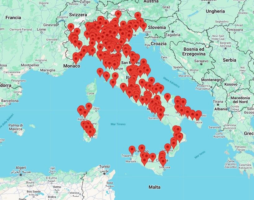Mappa eventi festival 2025